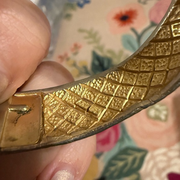 Textured Gold and Silver Bracelet - Picture 6 of 11